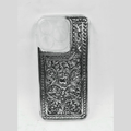 iPhone Pro Cover – Floral Scroll with Thick Beaded Double Border