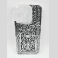iPhone Pro Cover – Floral Scroll with Scalloped Border