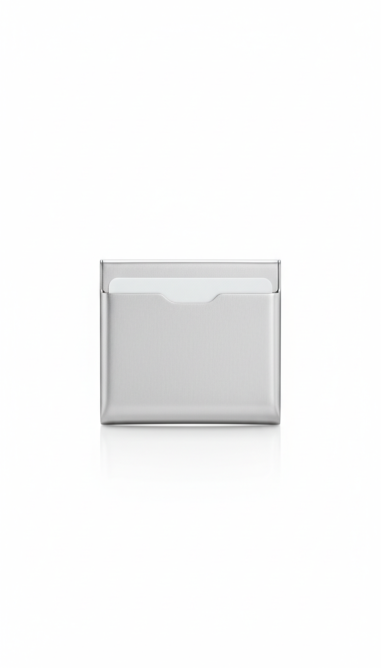 Minimalist sterling silver cardholder