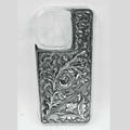 iPhone Pro Cover – Floral Scroll with Diagonal Flower Accent