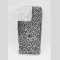 iPhone Pro Max Cover – Dense Scrollvine Pattern with Beaded Border