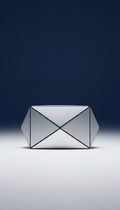 Solid silver geometric purse