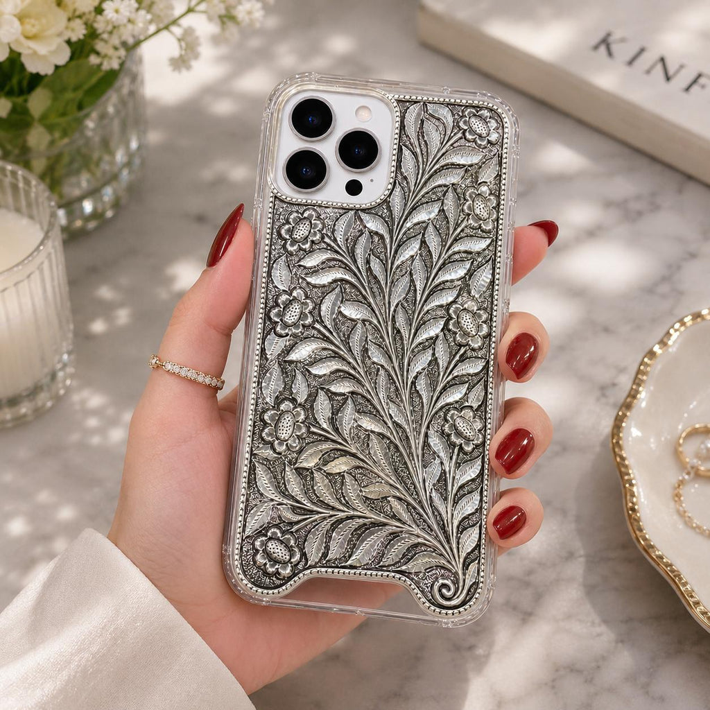 Phone Cover – Floral Vine with Flower Blossoms, Vertical Panel