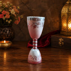 Silver Barware Set of 5 – Jigger & Shot Glasses, Floral Vine